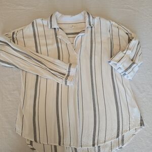 Striped Button-Up Shirt